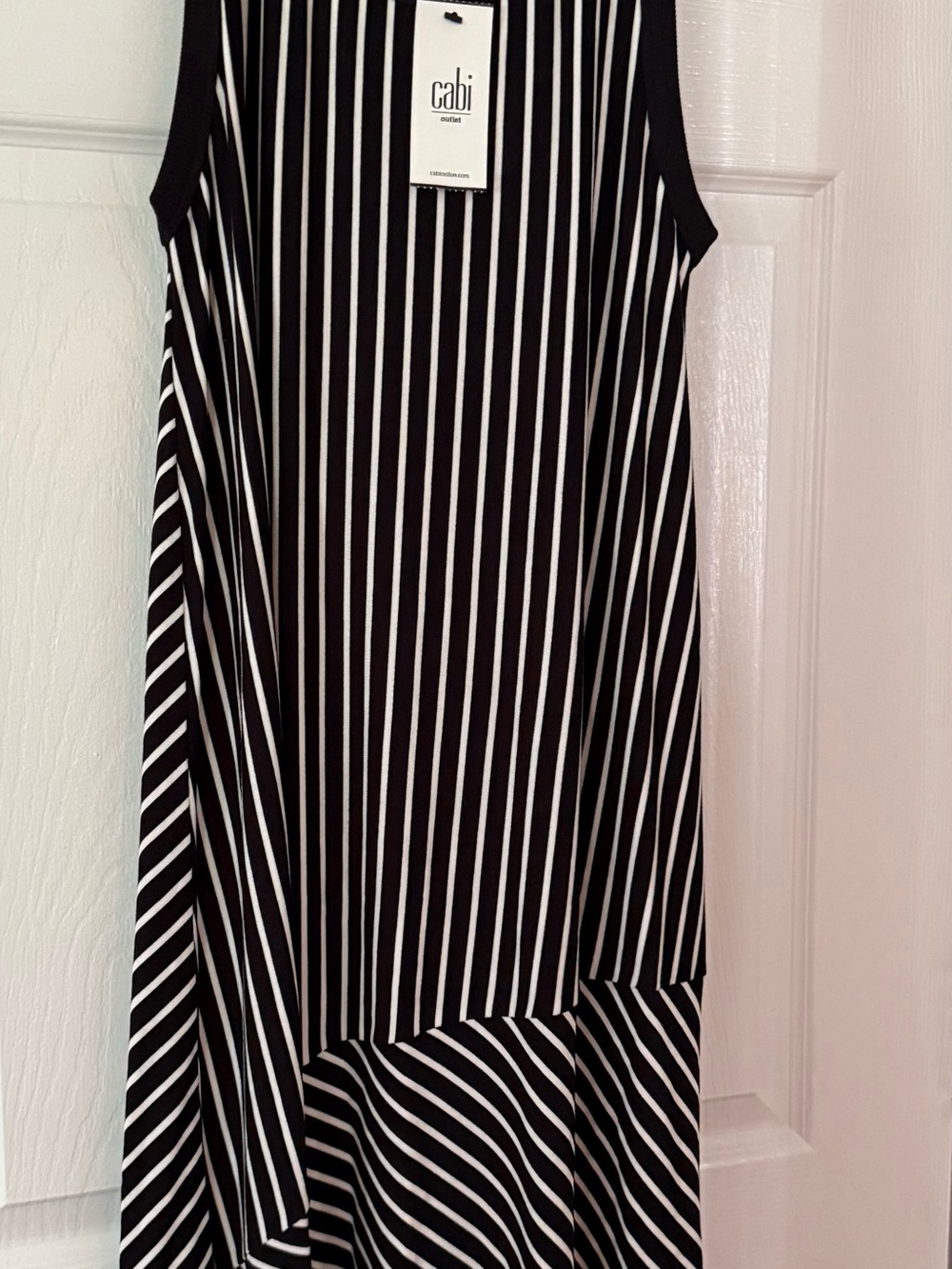 Cabi ATC Wink Dress Black and White Striped Sleeveless Dress - Small - NWT